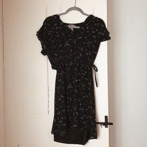 H&M black floral printed dress